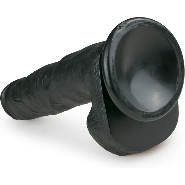 Черный фаллоимитатор Realistic Dildo - 26,5 см - Dildo Collection. Фотография 2.