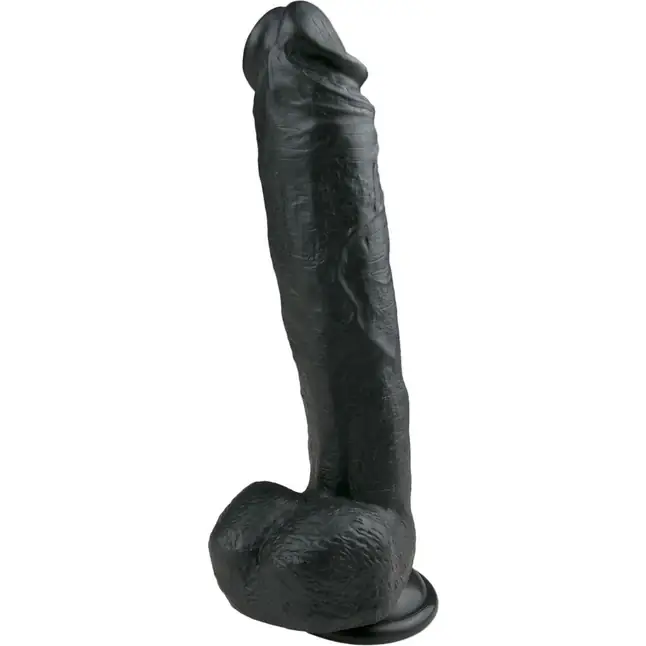 Черный фаллоимитатор Realistic Dildo - 26,5 см - Dildo Collection
