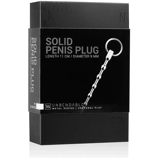 Серебристый уретральный стимулятор Sinner Solid Metal Dilator With Pull Ring - 15,5 см - Sinner Gear Unbendable. Фотография 2.