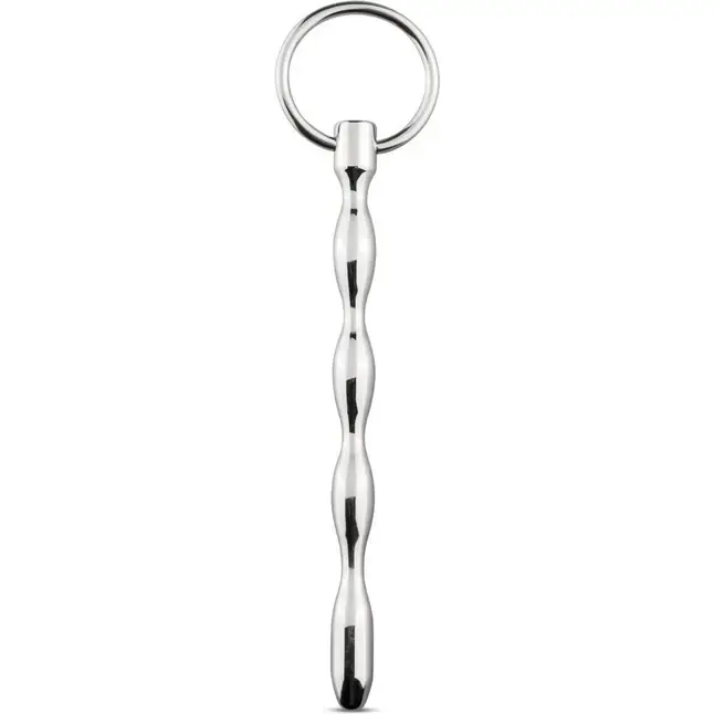 Серебристый уретральный стимулятор Sinner Solid Metal Dilator With Ring - 15,5 см - Sinner Gear Unbendable