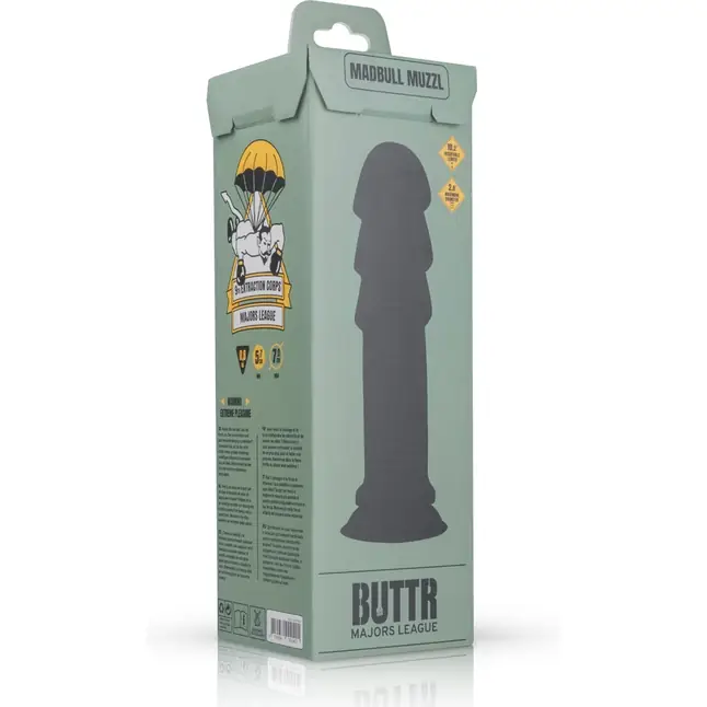 Черный фаллоимитатор MadBull Muzzl - 28,9 см - BUTTR. Фотография 5.