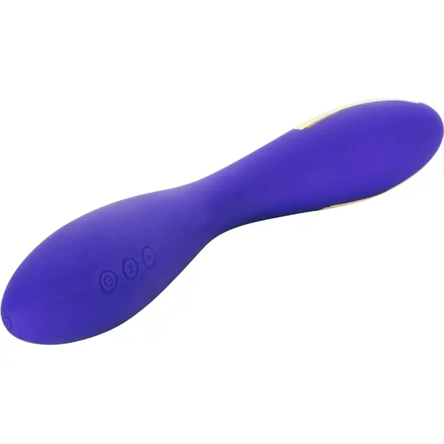 Фиолетовый вибратор с электростимуляцией Intimate E-Stimulator Wand - 21,5 см - Impulse. Фотография 4.
