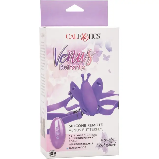 Фиолетовая вибробабочка на ремешках Silicone Remote Venus Butterfly - Venus Butterfly. Фотография 7.