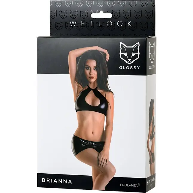 Сексуальный комплект Brianna из материала с мокрым блеском - Glossy. Фотография 5.
