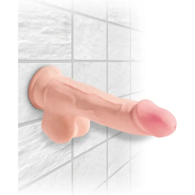 Телесный фаллоимитатор на присоске 7.5 Triple Density Cock - 22,9 см - King Cock Plus. Фотография 5.