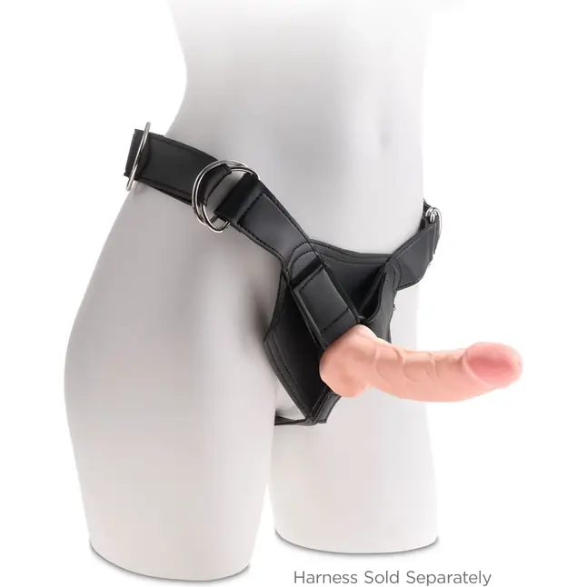 Телесный фаллоимитатор на присоске 8 Triple Density Fat Cock with Balls - 24,1 см - King Cock Plus. Фотография 6.