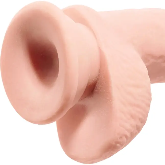 Телесный фаллоимитатор на присоске 10 Triple Density Cock with Balls - 26,7 см - King Cock Plus. Фотография 8.
