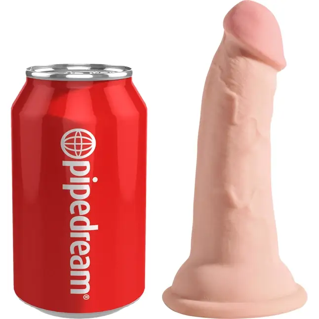 Телесный фаллоимитатор на присоске 5 Triple Density Cock - 15,24 см - King Cock Plus. Фотография 3.