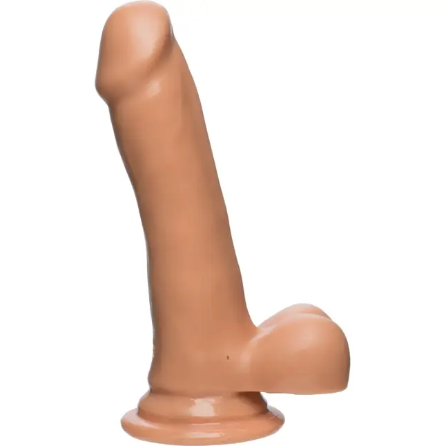 Телесный гладкий фаллоимитатор с мошонкой Slim D FIRMSKYN 6 with Balls - 16,51 см - The D