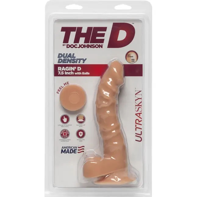 Текстурированный фаллос Ragin D ULTRASKYN 7.5 with Balls - 19,05 см - The D. Фотография 2.