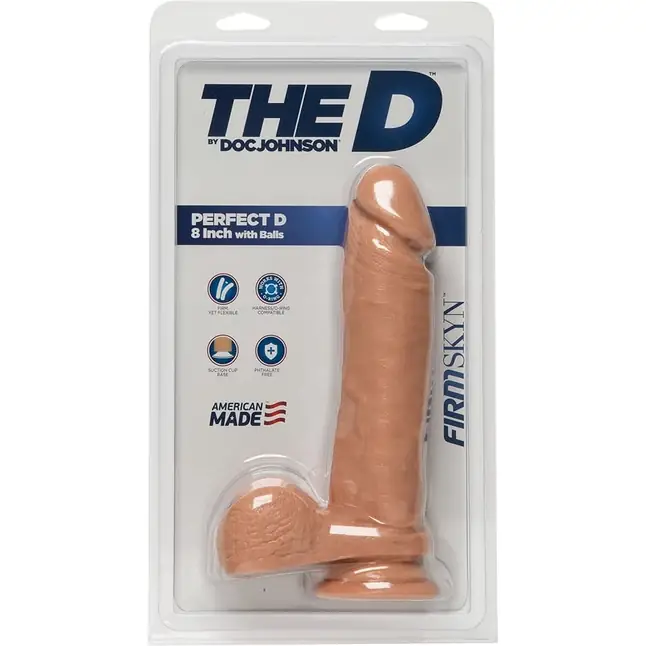 Телесный реалистичный фаллос на присоске Perfect D FIRMSKYN 8 with Balls - 20,32 см - The D. Фотография 2.