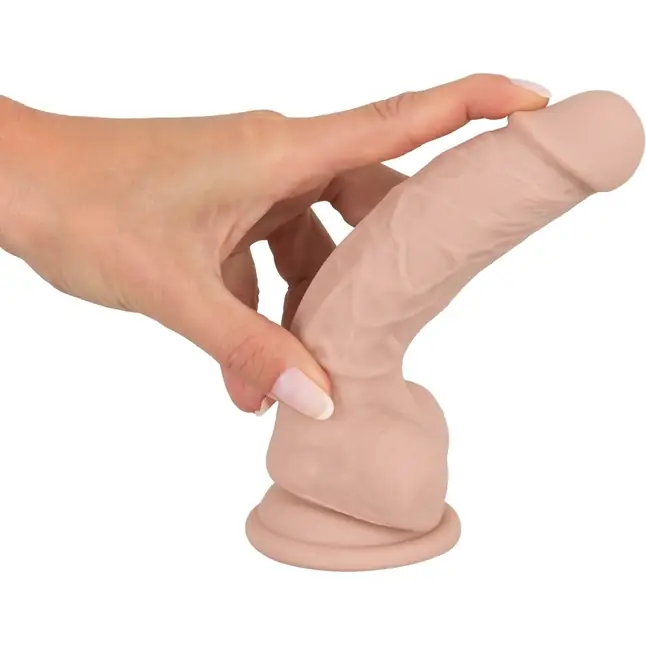 Телесный фаллоимитатор на присоске Silicone Dildo - 18 см - You2Toys. Фотография 2.