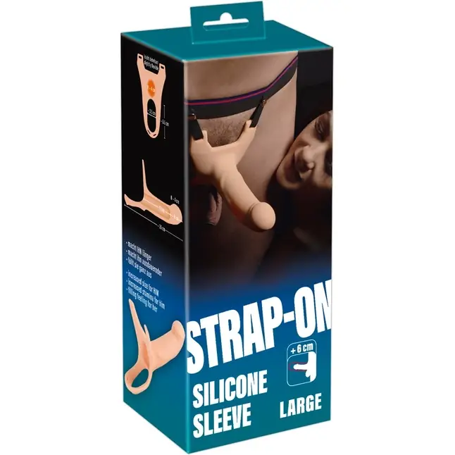 Силиконовый полый страпон на ремнях Silicone Strap-on - 19 см - You2Toys. Фотография 7.