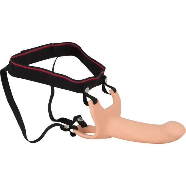 Силиконовый полый страпон на ремнях Silicone Strap-on - 19 см - You2Toys
