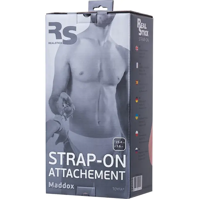 Телесная насадка для страпона Maddox - 15,4 см - RealStick Strap-On. Фотография 6.