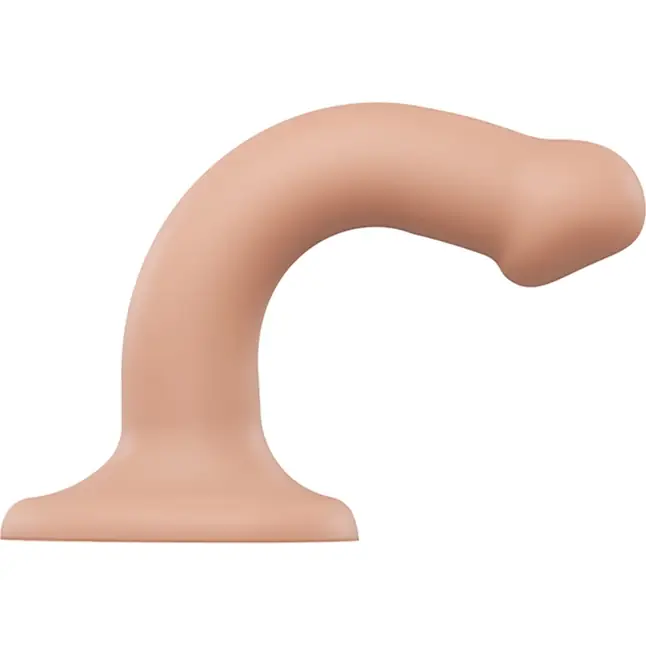 Телесный фаллос на присоске Silicone Bendable Dildo S - 17 см. Фотография 7.