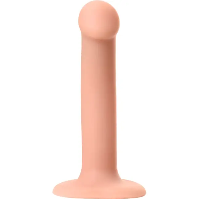 Телесный фаллос на присоске Silicone Bendable Dildo S - 17 см