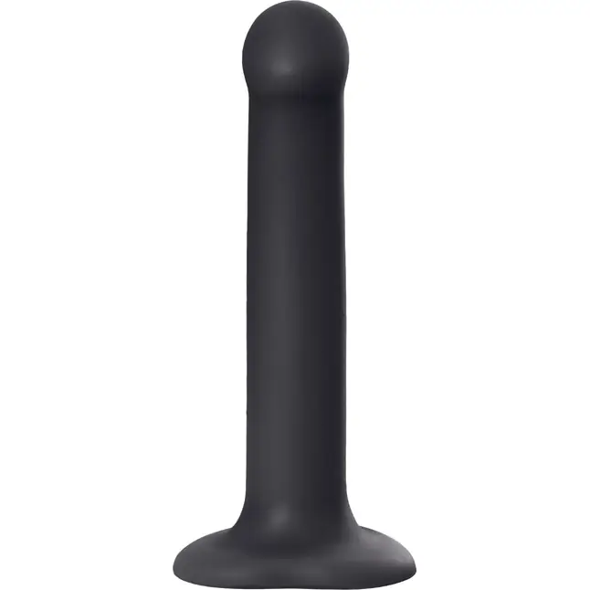 Черный фаллос на присоске Silicone Bendable Dildo M - 18 см