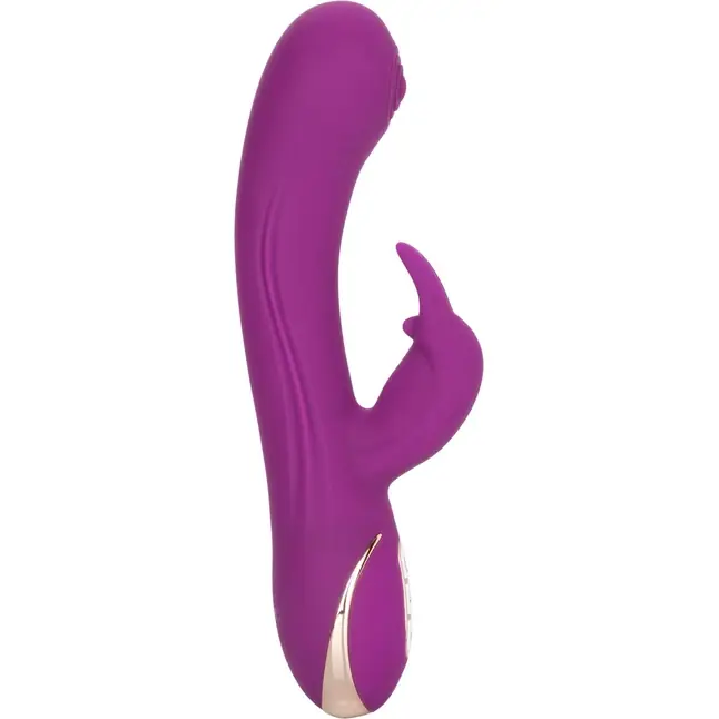Фиолетовый вибратор-кролик Signature Silicone Thumping Rabbit с пульсирующим воздействием - 22,75 см - Jack Rabbits. Фотография 3.