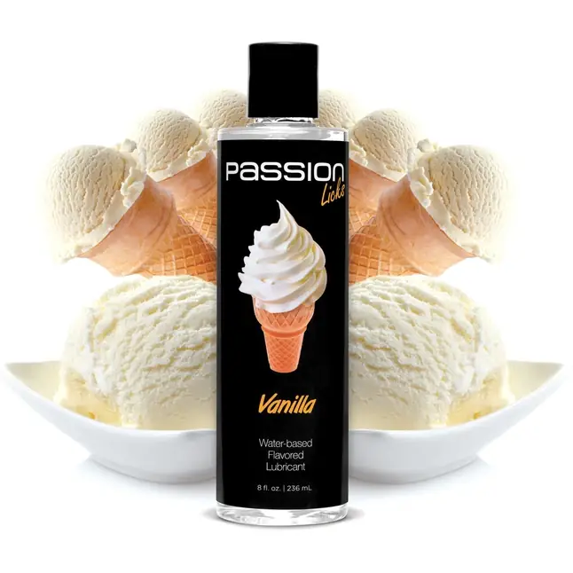 Смазка на водной основе Passion Licks Water Based Flavored Lubricant с ароматом ванили - 236 мл