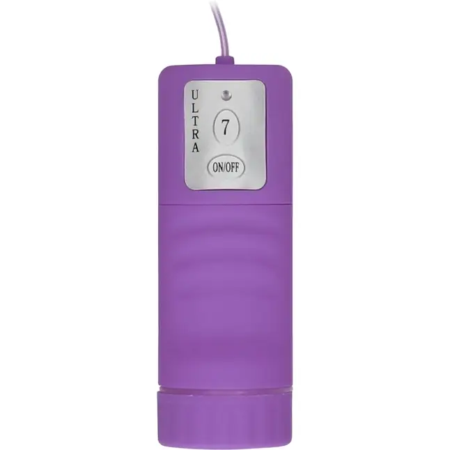 Фиолетовый безремневой вибрострапон с пультом управления Vibrating Silicone Strapless Strapon - Ouch!. Фотография 5.
