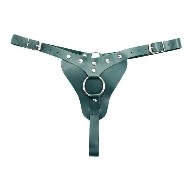 Изумрудные трусики с кольцом для насадок Emerald Panties - Lady s Arsenal