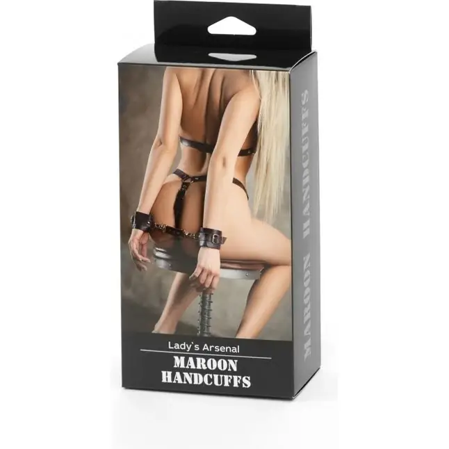 Бордовые наручники Maroon Handcuffs - Lady s Arsenal. Фотография 6.