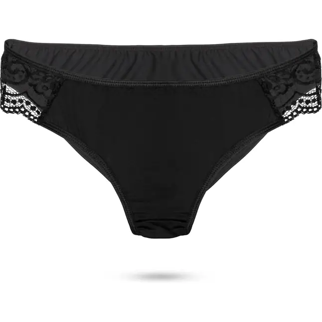 Кружевные трусики-слипы с виброэлементом Remote Control Vibrating Panty - Pantyrebel. Фотография 7.
