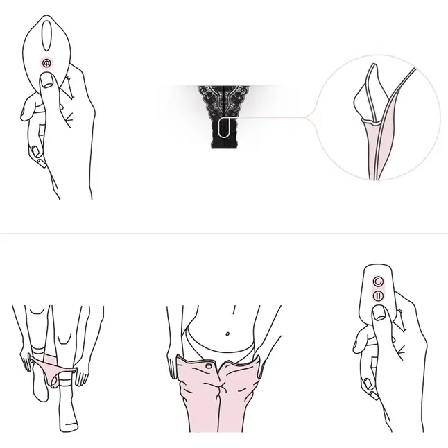 Кружевные трусики-слипы с виброэлементом Remote Control Vibrating Panty - Pantyrebel. Фотография 10.