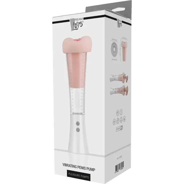 Автоматическая вакуумная помпа VIBRATING PENIS PUMP - Pleasure Pumps. Фотография 6.