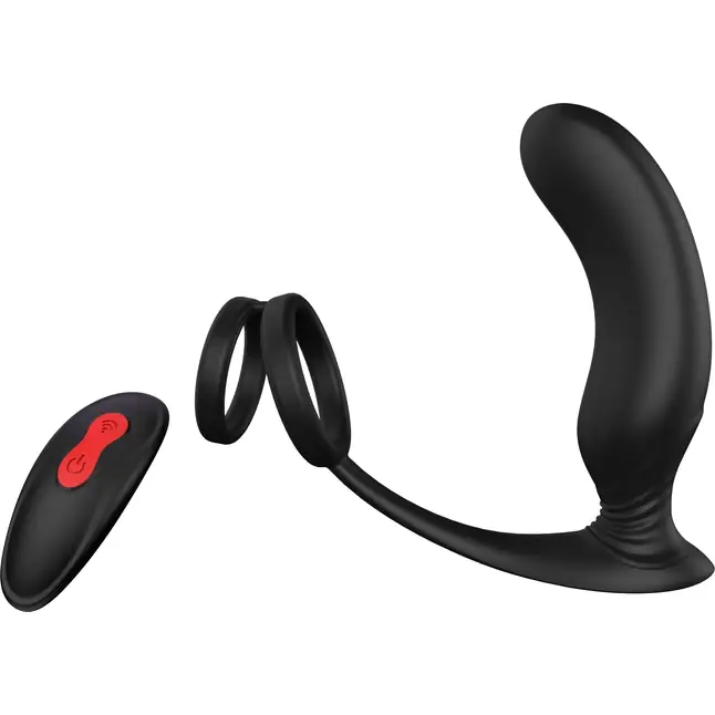 Черный массажер простаты Remote P-Pleaser - 15 см - Essentials. Фотография 2.
