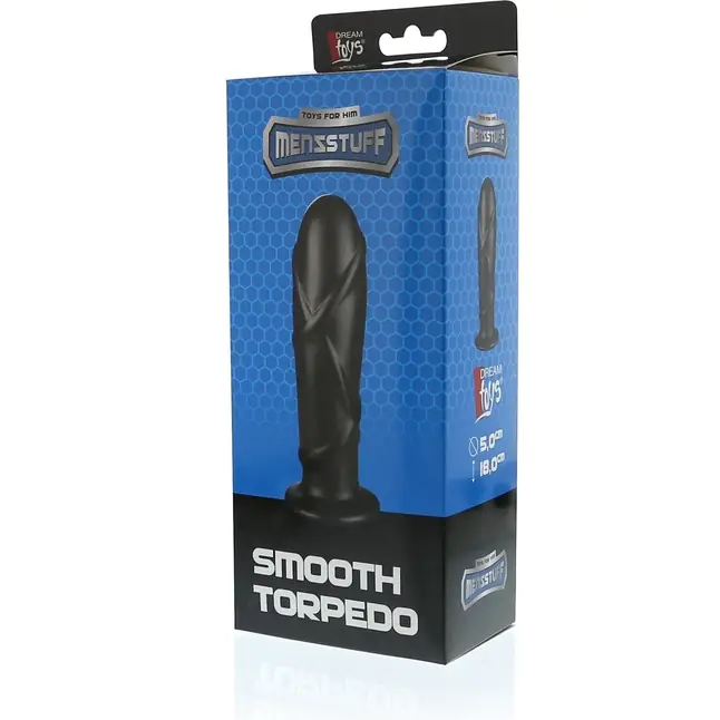 Черный анальный фаллоимитатор SMOOTH TORPEDO - 18 см - MenzStuff. Фотография 2.