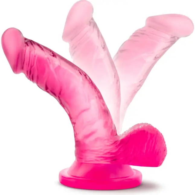 Розовый фаллоимитатор на присоске NATURALLY YOURS 4INCH MINI - 12 см - Naturally Yours. Фотография 5.