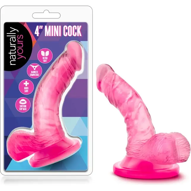 Розовый фаллоимитатор на присоске NATURALLY YOURS 4INCH MINI - 12 см - Naturally Yours. Фотография 6.