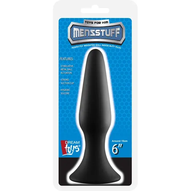Черная анальная пробка METAL BALL BUTT PLUG - 15 см - MenzStuff. Фотография 2.