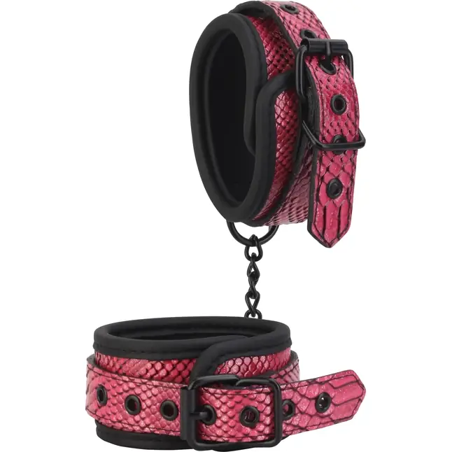 Розово-черные поножи ANKLE CUFFS на сцепке - Blaze