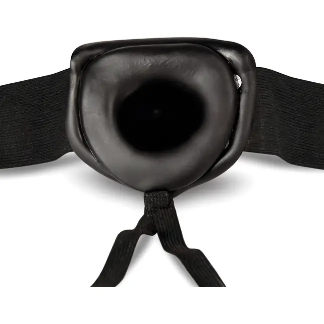Черный мужской страпон DR. SKIN 7INCH HOLLOW STRAP ON - 17 см - Dr. Skin. Фотография 3.