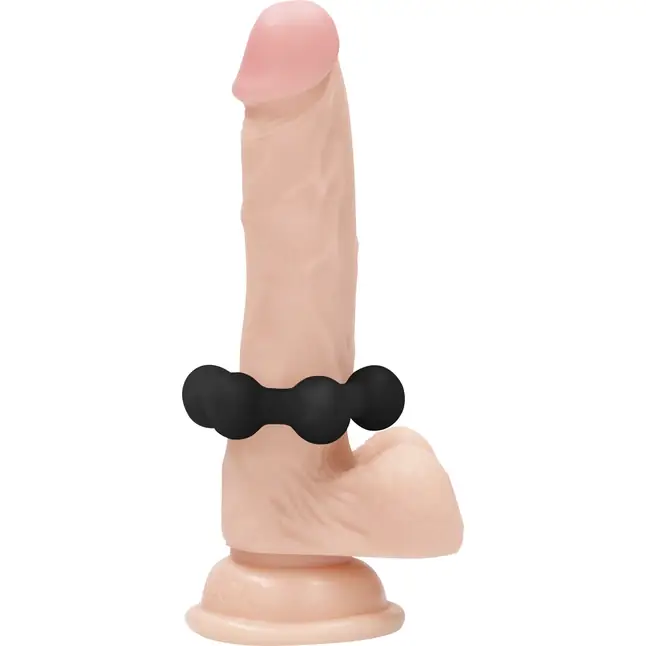 Черное эрекционное кольцо No.82 Weighted Cock Ring - Sono. Фотография 4.