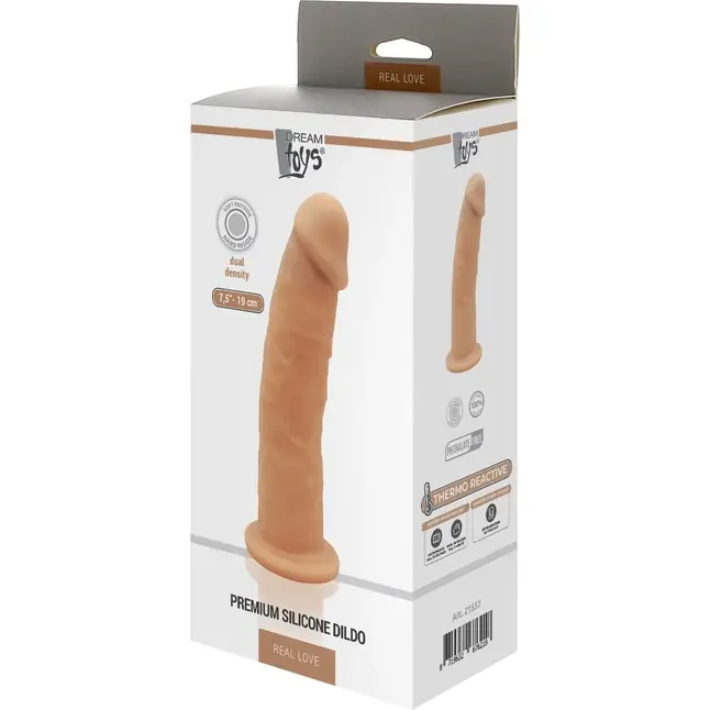 Телесный фаллоимитатор на присоске DILDO 7.5INCH - 19 см - Real Love. Фотография 2.