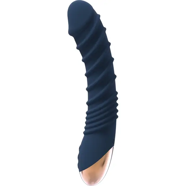 Синий вибромассажер AEOLUS - 21 см - Goddess Collection. Фотография 2.