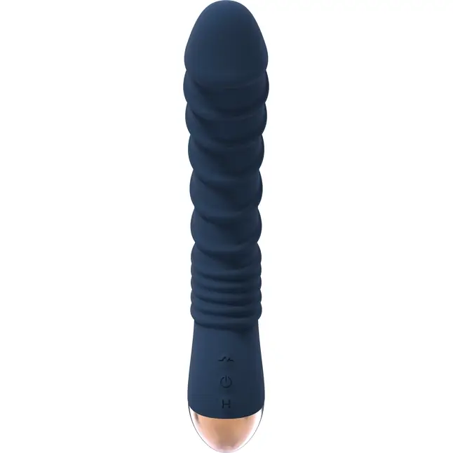 Синий вибромассажер AEOLUS - 21 см - Goddess Collection. Фотография 3.