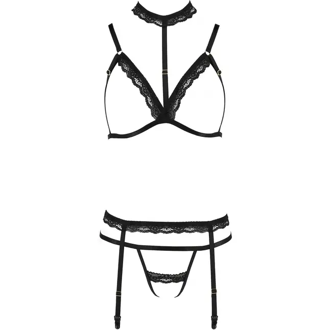 Соблазнительный комплект белья Shelly с поясом для чулок - Devil Collection. Фотография 3.