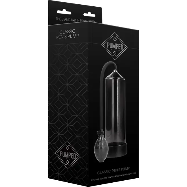 Черная ручная вакуумная помпа для мужчин Classic Penis Pump - PUMPED. Фотография 2.