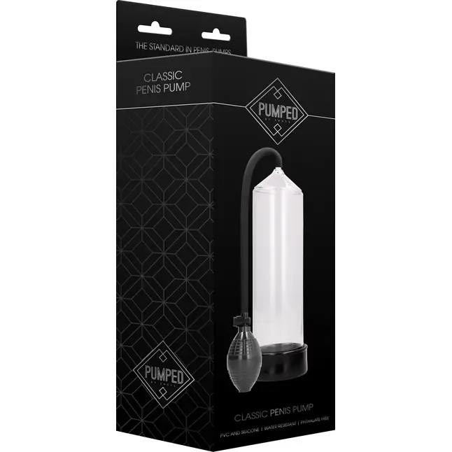 Прозрачная ручная вакуумная помпа для мужчин Classic Penis Pump - PUMPED. Фотография 2.