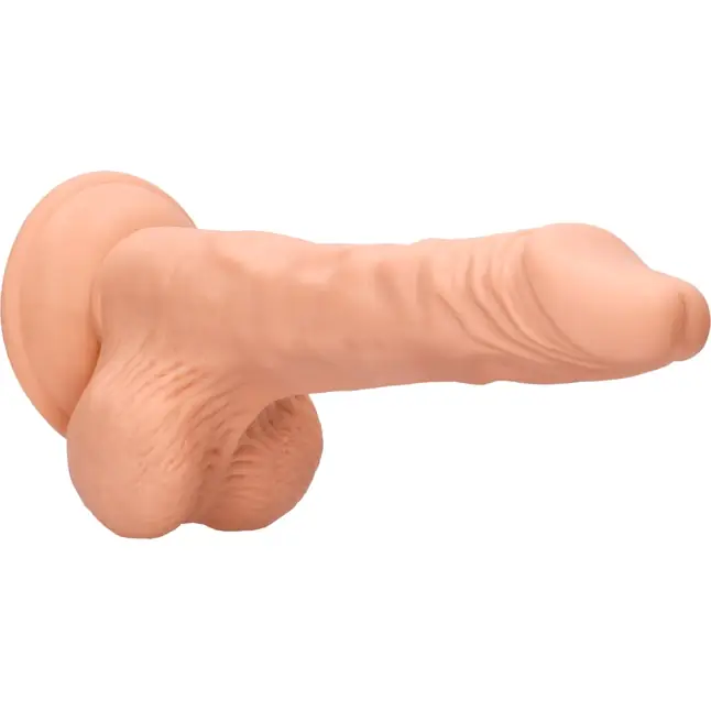 Телесный фаллоимитатор Realistic Dildo With Balls - 23 см - RealRock. Фотография 4.