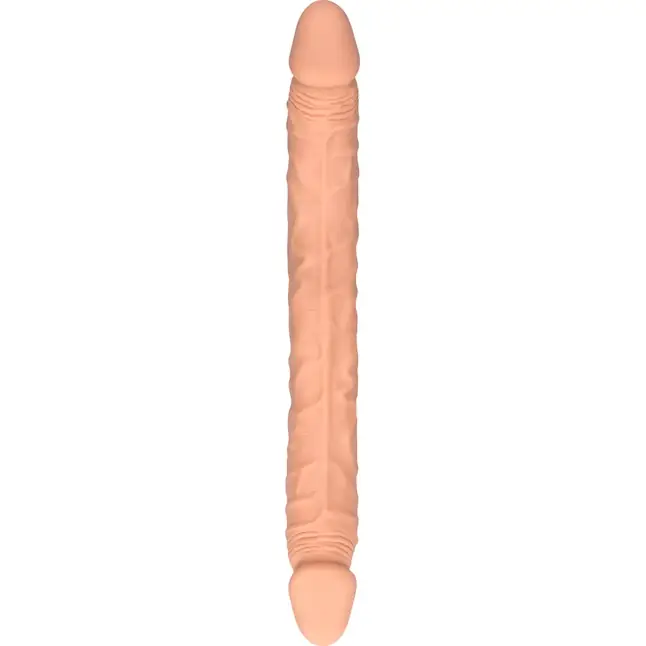 Телесный двусторонний фаллоимитатор длиной Double Dong - 48,1 см - RealRock. Фотография 3.