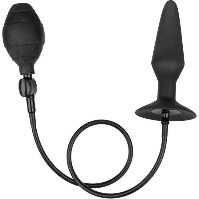 Расширяющаяся анальная пробка со съемным шлангом Large Silicone Inflatable Plug - 13,25 см - Anal Toys