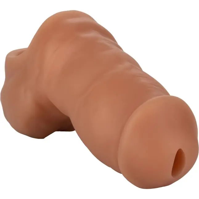 Коричневый фаллоимитатор для ношения Packer Gear Ultra-Soft Silicone STP Packer