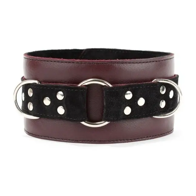 Бордовый ошейник Maroon Collar On The Strap - Lady s Arsenal