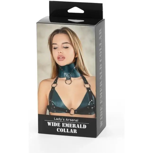 Изумрудный широкий ошейник Wide Emerald Collar - Lady s Arsenal. Фотография 3.